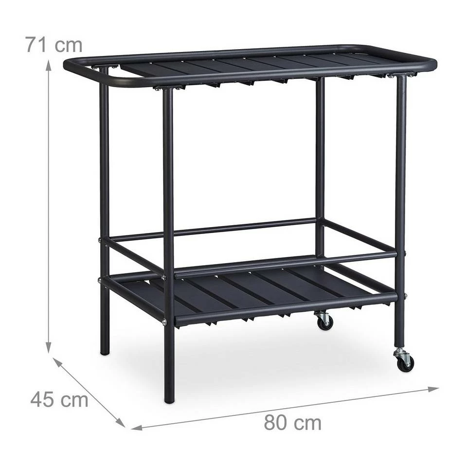 relaxdays Servierwagen »Servierwagen Anthrazit« 4 relaxdays Servierwagen »Servierwagen Anthrazit« – Bild 4