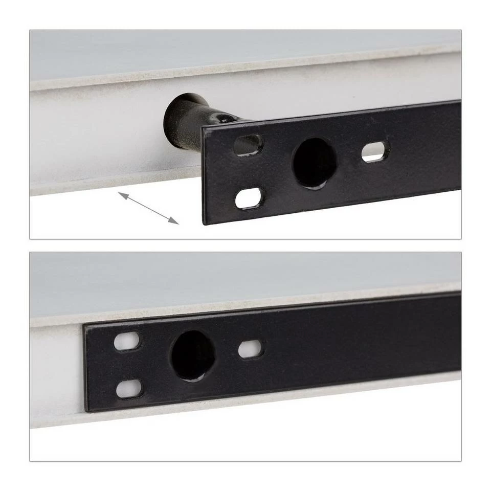 relaxdays Hängeregal »Schwebendes Regal«, Weiß Grün, Weiß, Schwarz, Lila 5 relaxdays Hängeregal »Schwebendes Regal«, Weiß Grün, Weiß, Schwarz, Lila – Bild 5