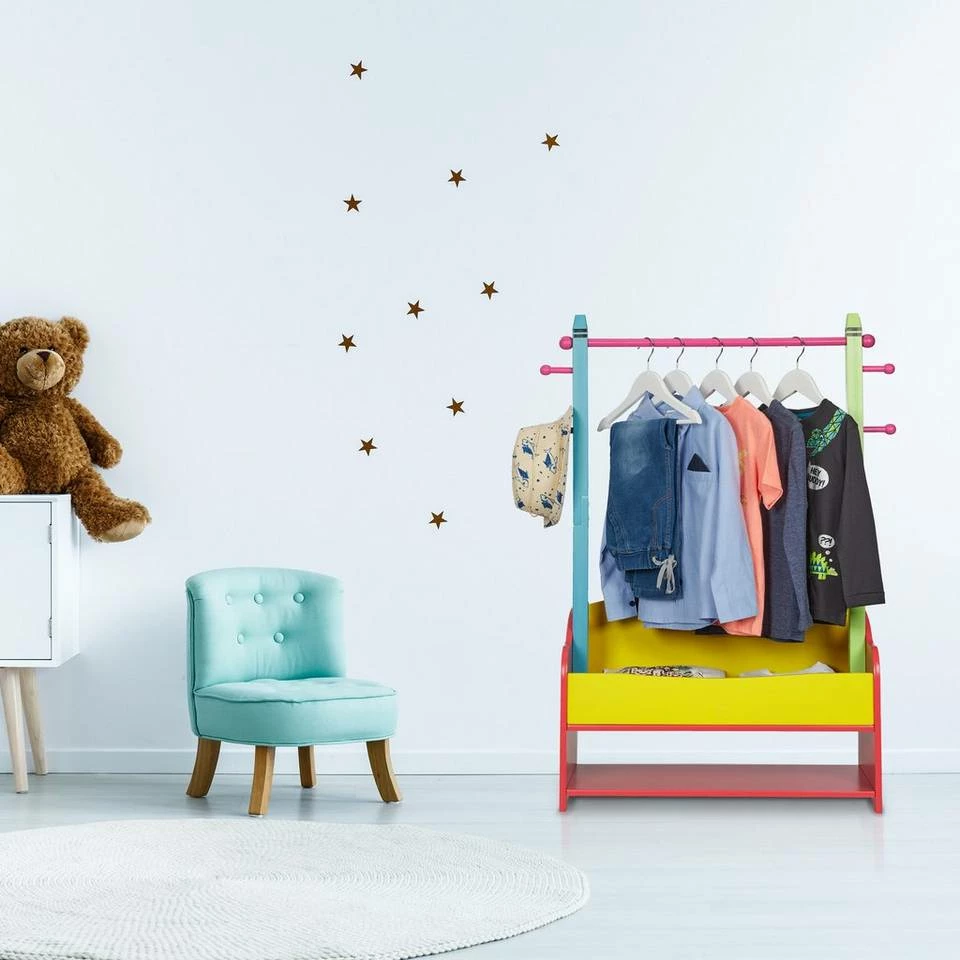 relaxdays Kleiderständer »Kinder Kleiderständer mit Ablagen« 2 relaxdays Kleiderständer »Kinder Kleiderständer mit Ablagen« – Bild 2