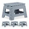 relaxdays Tritthocker »4 x Klapphocker faltbar M hellgrau«