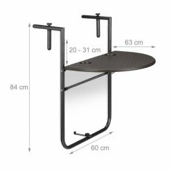 relaxdays Balkonhängetisch »Balkonhängetisch BASTIAN klappbar«, Braun Wei&szlig;, Schwarz -Deutschland Möbel Verkäufe 2024 337b451c 9bd0 5c8a 83ce 739b3f7d73bb