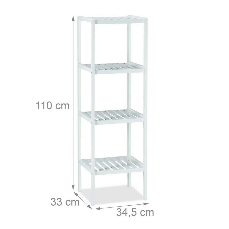 relaxdays Badregal »2 x Bambus Badregal mit 4 Ablageflächen« 2 relaxdays Badregal »2 x Bambus Badregal mit 4 Ablageflächen« – Bild 2