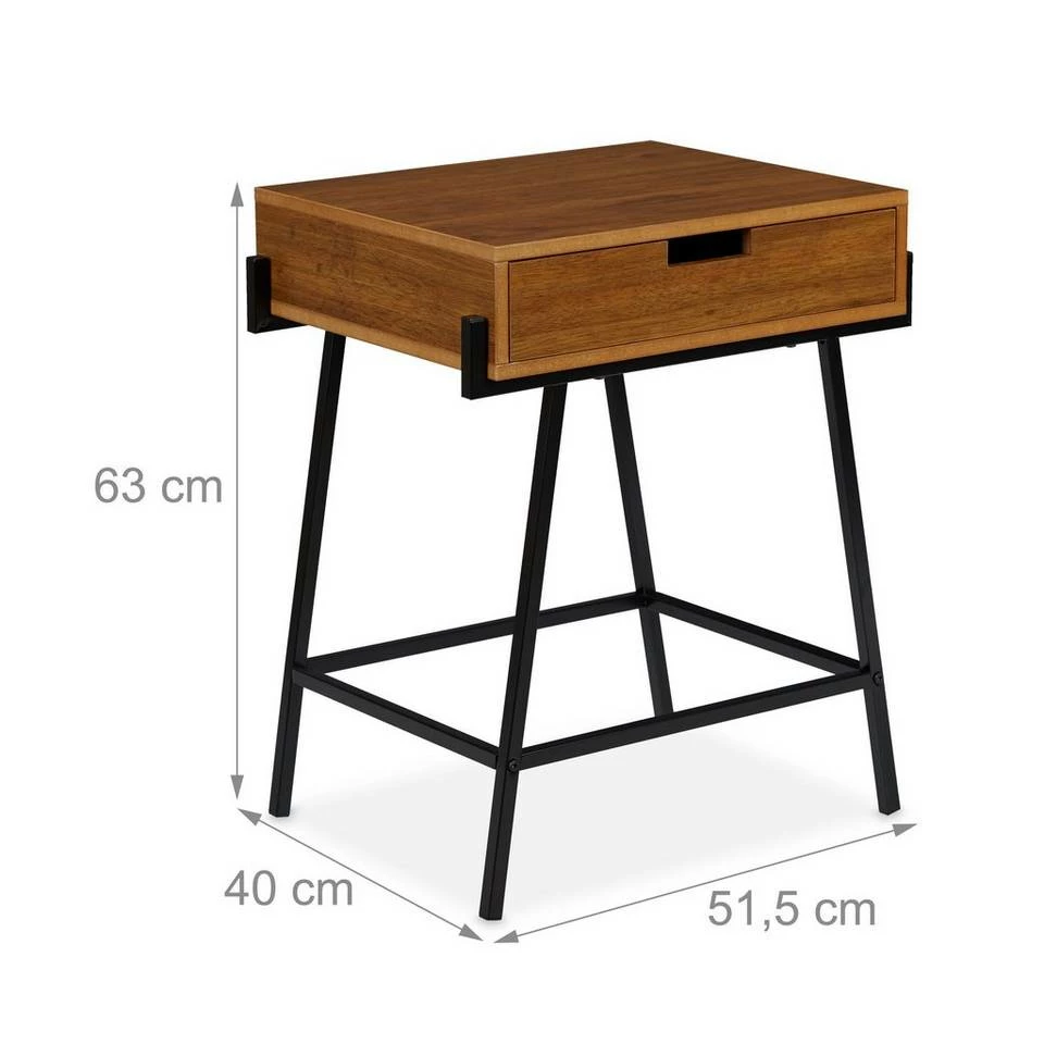 relaxdays Beistelltisch »Beistelltisch mit Schublade« 4 relaxdays Beistelltisch »Beistelltisch mit Schublade« – Bild 4