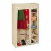 relaxdays Stoffschrank »1 x Stoffschrank mit Kleiderstange beige«