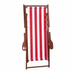 relaxdays Gartenstuhl »Holz Liegestuhl gestreift«, Weiß-Rot Wei&szlig; Hellblau Braun, Wei&szlig; Gelb Braun, Wei&szlig; Rot Braun -Deutschland Möbel Verkäufe 2024 38106eb9 9d83 5736 a26c 3ff3aa80d681