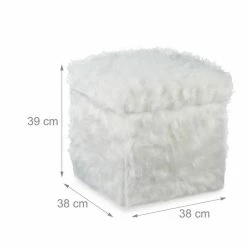 relaxdays Sitzwürfel »Sitzwürfel mit Fell« -Deutschland Möbel Verkäufe 2024 3873cf2e a0f3 5259 826f 25eb20bb7634