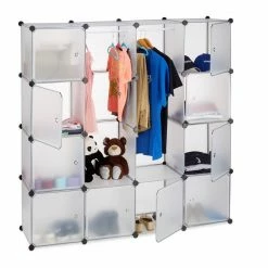 relaxdays Kleiderschrank »Kleiderschrank Stecksystem 12 Fächer« Weiß Schwarz Transparent, Transparent Schwarz, Wei&szlig; -Deutschland Möbel Verkäufe 2024 3887a298 6697 5a9a b2c6 9f362585c967