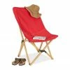 relaxdays Relaxliege »Holz Liegestuhl klappbar rot«