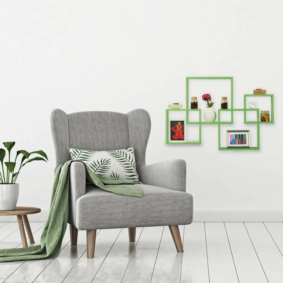 relaxdays Wandregal »Würfelregal 4er Set«, Grün Hellblau, Weiß, Grün, Lila 2 relaxdays Wandregal »Würfelregal 4er Set«, Grün Hellblau, Weiß, Grün, Lila – Bild 2