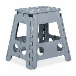 relaxdays Fußhocker »1 x Faltbarer Klapphocker XL in Hellgrau«