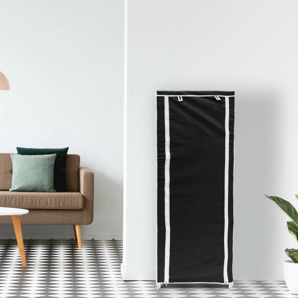 relaxdays Schuhschrank »2 x Schuhschrank Stoff 9 Ablagen schwarz« 2 relaxdays Schuhschrank »2 x Schuhschrank Stoff 9 Ablagen schwarz« – Bild 2