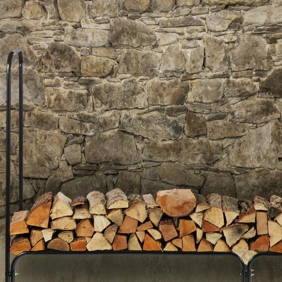 relaxdays Kaminholzregal »Kaminholzregal Metall«, BxTxH:40x245x122 cm, ohne Abdeckung Schwarz Grau, Schwarz 3 relaxdays Kaminholzregal »Kaminholzregal Metall«, BxTxH:40x245x122 cm, ohne Abdeckung Schwarz Grau, Schwarz – Bild 3