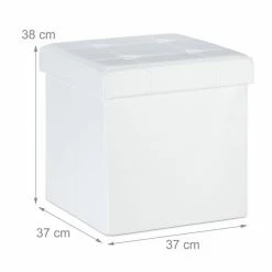 relaxdays Sitzhocker »Kunstleder Sitzhocker mit Stauraum«, Weiß Weiß, Schwarz, Anthrazit -Deutschland Möbel Verkäufe 2024 3cdc593c 5020 5194 9cd9 b45884a6cdd2