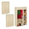 relaxdays Kleiderschrank »3 x Stoffschrank Kleiderstange beige«