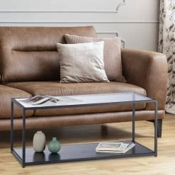 relaxdays Couchtisch »Couchtisch Glas mit schwarzer Ablage« -Deutschland Möbel Verkäufe 2024 3d94631e 9c08 57b4 bc69 140f86ad73fa