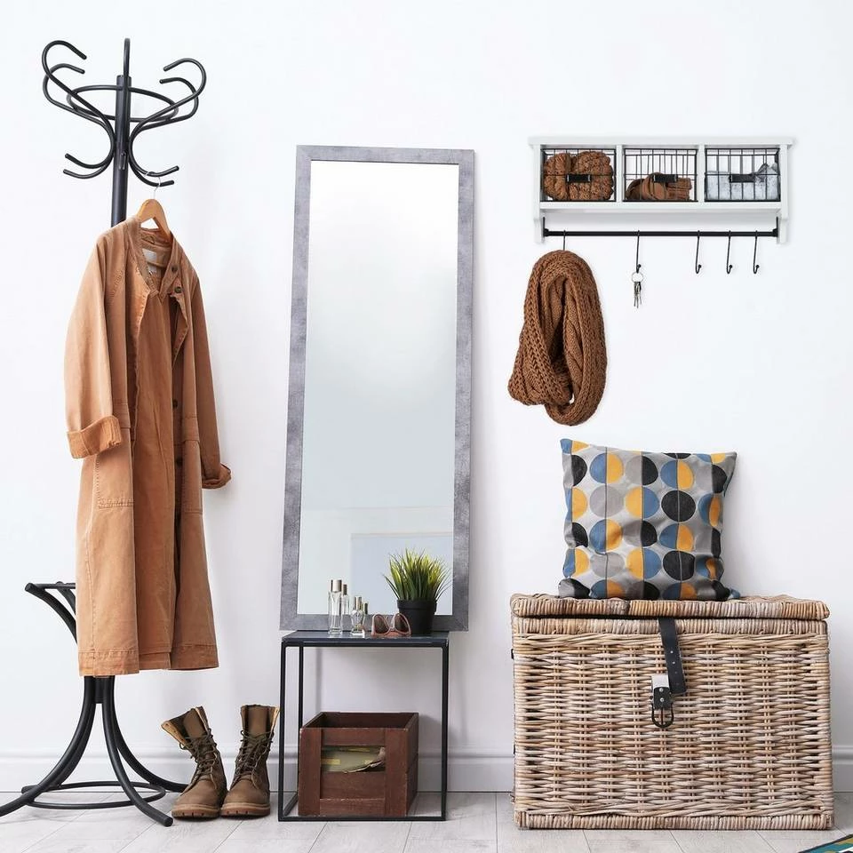 relaxdays Wandregal »Wandregal mit Körben und Haken« 2 relaxdays Wandregal »Wandregal mit Körben und Haken« – Bild 2