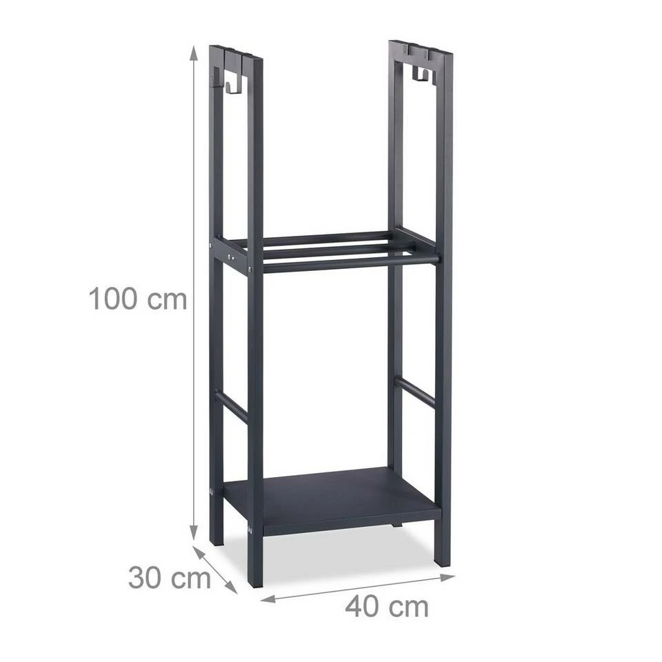 relaxdays Kaminholzregal »Kaminholzregal mit 2 Ablagen«, BxTxH:30x40x100 cm, 100 x 40 x 30 cm 4 relaxdays Kaminholzregal »Kaminholzregal mit 2 Ablagen«, BxTxH:30x40x100 cm, 100 x 40 x 30 cm – Bild 4