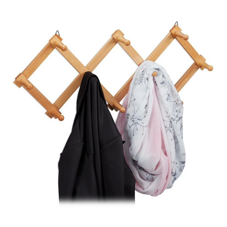 relaxdays Wandgarderobe »1 x Wandgarderobe Holz natur faltbar« 1 relaxdays Wandgarderobe »1 x Wandgarderobe Holz natur faltbar«