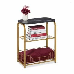 relaxdays Beistelltisch »Beistelltisch Aufbewahrung«, Weiß Gold Schwarz, Weiß -Deutschland Möbel Verkäufe 2024 3eb6ca72 5ce0 5d73 89f2 5af7459f6d28