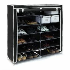 relaxdays Schuhregal »1 x Schuhschrank VALENTIN breit schwarz«