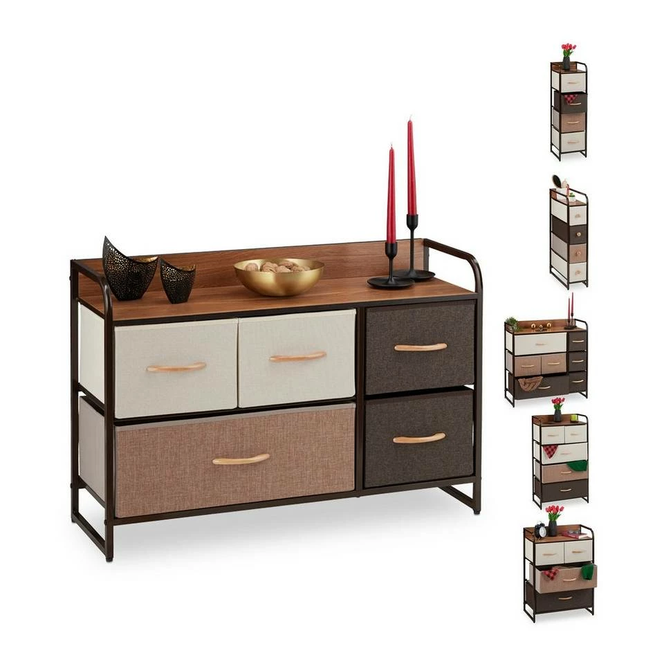 relaxdays Beistellschrank »Schubladenschrank vers. Designs« F Braun Beige Hellbraun, Braun Hellbraun Beige, Beige Braun Hellbraun 14 relaxdays Beistellschrank »Schubladenschrank vers. Designs« F Braun Beige Hellbraun, Braun Hellbraun Beige, Beige Braun Hellbraun – Bild 14