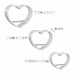 relaxdays Wandregal »Wandregal Herz im 3er Set«, Weiß Wei&szlig; Rot, Wei&szlig; Gelb, Wei&szlig; Hellblau, Wei&szlig; -Deutschland Möbel Verkäufe 2024 40660336 090d 5a96 93fe 6ef712bed166