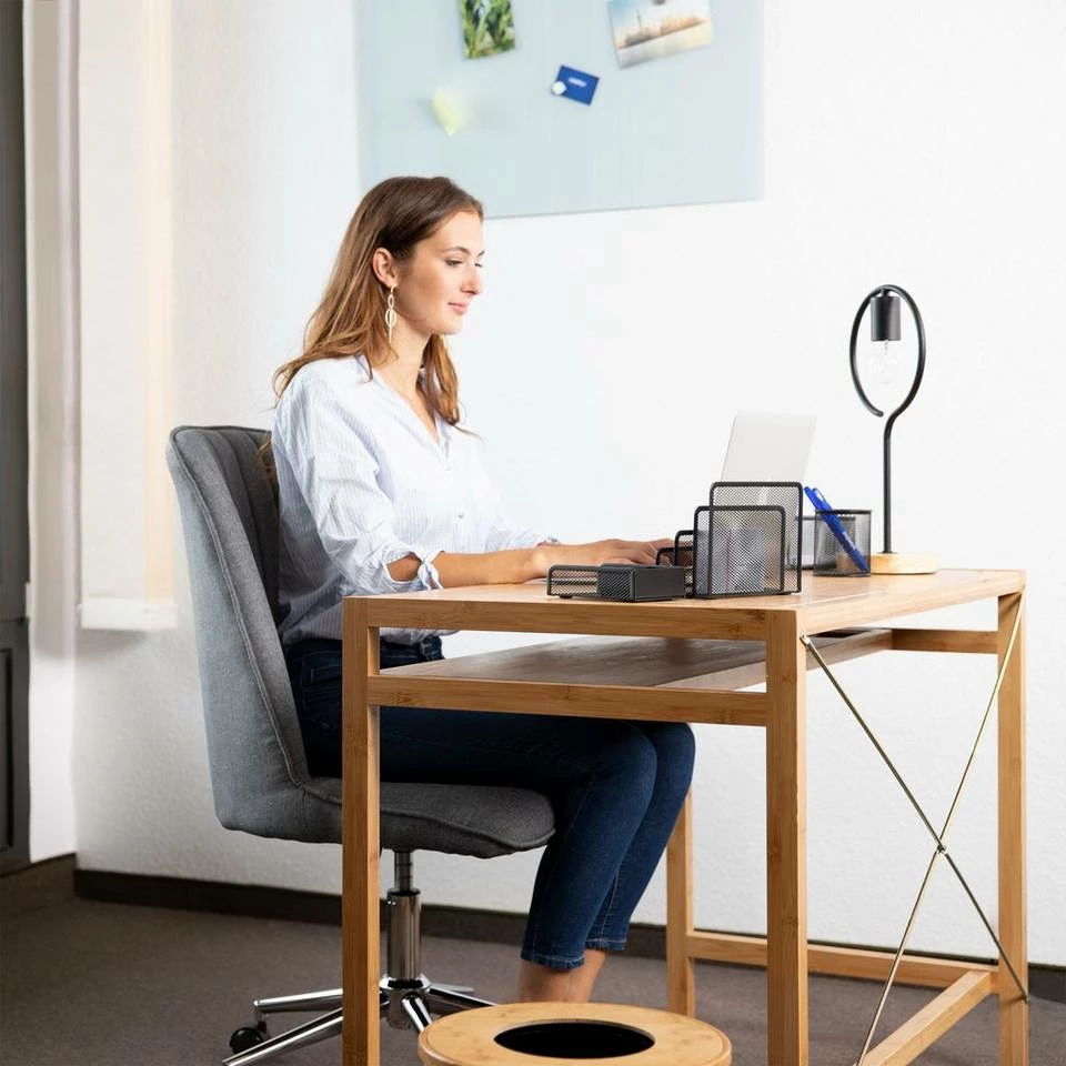 relaxdays Drehstuhl »Höhenverstellbarer Drehstuhl in Grau« 2 relaxdays Drehstuhl »Höhenverstellbarer Drehstuhl in Grau« – Bild 2