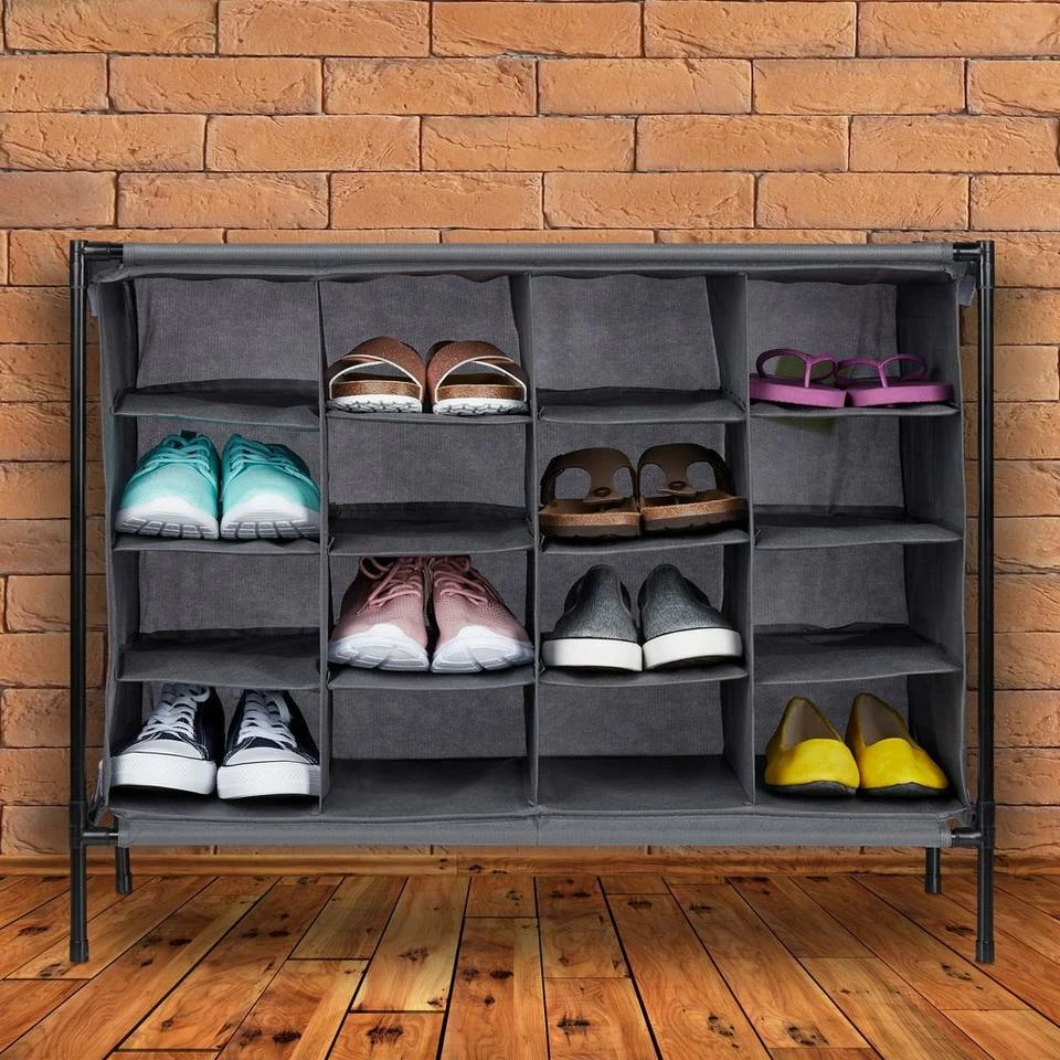 relaxdays Schuhregal »Camping Schuhregal«, Grau 2 relaxdays Schuhregal »Camping Schuhregal«, Grau – Bild 2