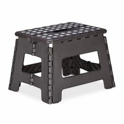 relaxdays Tritthocker »1 x Klapphocker faltbar M dunkelgrau«