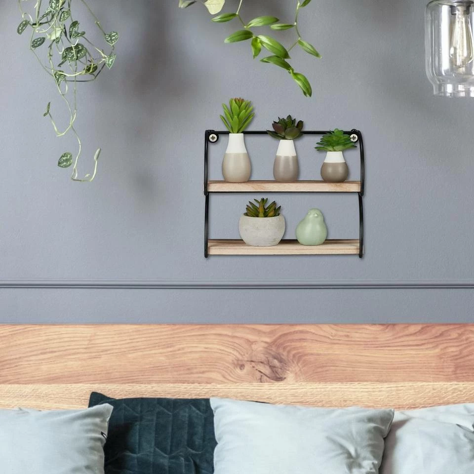 relaxdays Wandregal »Wandregal Industrial 2 Ablagen« 2 relaxdays Wandregal »Wandregal Industrial 2 Ablagen« – Bild 2