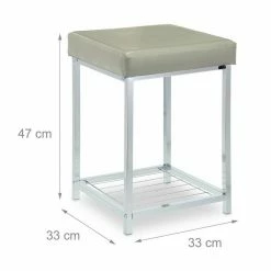 relaxdays Sitzhocker »Grauer Sitzhocker mit Ablage« -Deutschland Möbel Verkäufe 2024 42ead543 8d8c 5478 85e0 165501246479