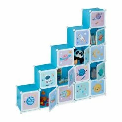 relaxdays Regal »Kinder Steckregal mit 15 Fächern«