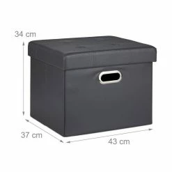 relaxdays Sitzhocker »Sitzhocker mit Stauraum & Griff«, Dunkelgrau Anthrazit, Weiß, Schwarz -Deutschland Möbel Verkäufe 2024 43aa6a94 a8a0 540e 9b28 6eaf8523bb77