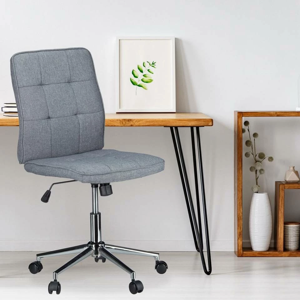 relaxdays Drehstuhl »Bürostuhl Drehstuhl«, Grau Grau Silber Schwarz, Schwarz Silber, Weiß Silber Schwarz 2 relaxdays Drehstuhl »Bürostuhl Drehstuhl«, Grau Grau Silber Schwarz, Schwarz Silber, Weiß Silber Schwarz – Bild 2