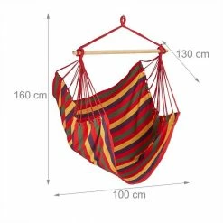 relaxdays Hängesessel »Hängesitz Baumwolle«, Gelb/Grün/Blau/Rot Braun Hellbraun, Grau Hellbraun, Creme Hellbraun, Grau Creme -Deutschland Möbel Verkäufe 2024 4485e733 2ecf 540f 980f 426bd205c92d