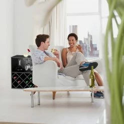 relaxdays Weinregal »Weinregal für 8 Flaschen«, Braun Schwarz Silber, Hellbraun Silber -Deutschland Möbel Verkäufe 2024 45722dba c84a 56f9 a525 d392b9d2064b