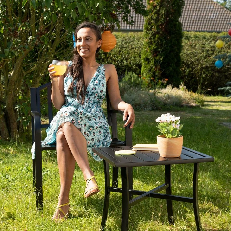 relaxdays Gartentisch »Schwarzer Gartentisch« 5 relaxdays Gartentisch »Schwarzer Gartentisch« – Bild 5