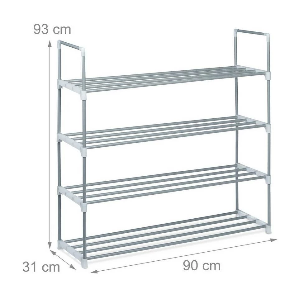 relaxdays Schuhregal »1 x Schuhregal Metall 4 Etagen« 4 relaxdays Schuhregal »1 x Schuhregal Metall 4 Etagen« – Bild 4