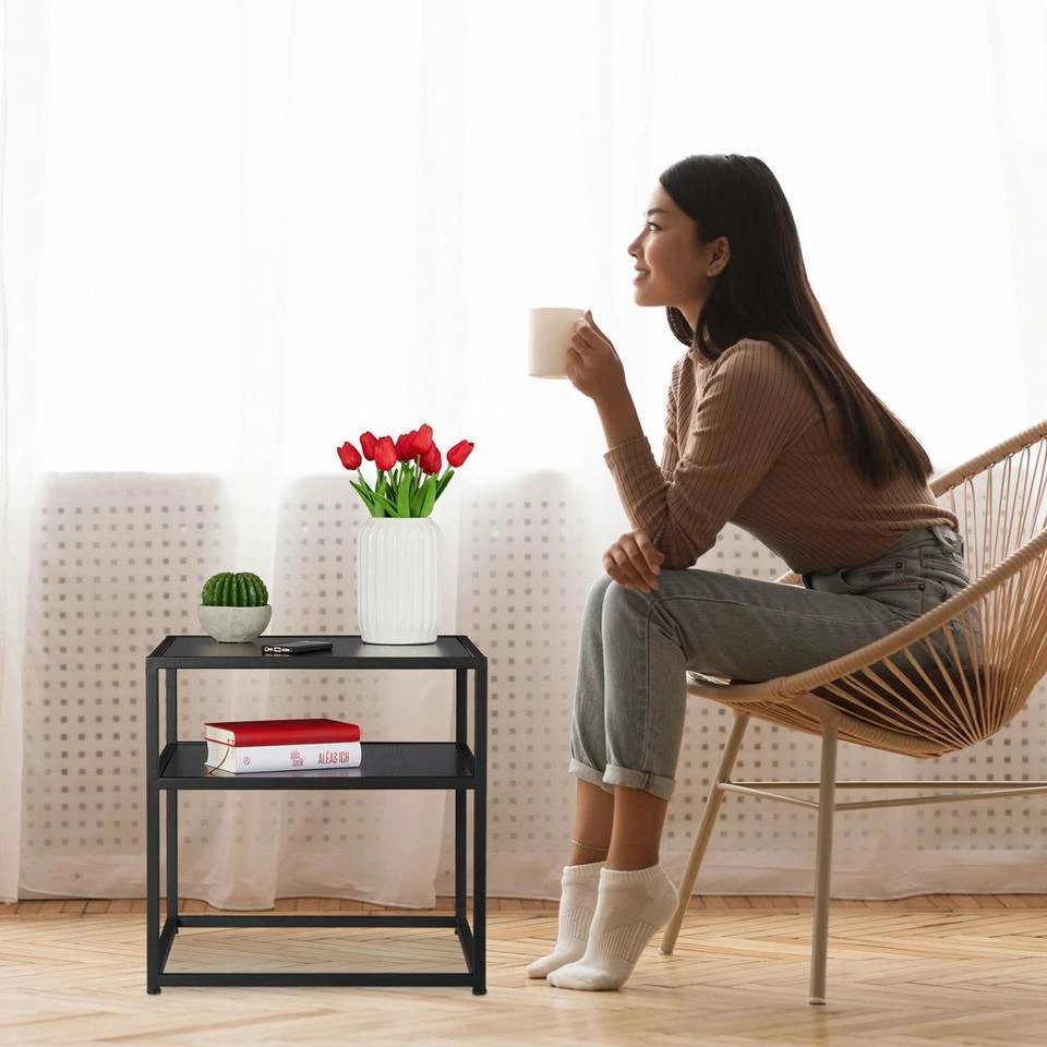 relaxdays Beistelltisch »Beistelltisch schwarz« 2 relaxdays Beistelltisch »Beistelltisch schwarz« – Bild 2