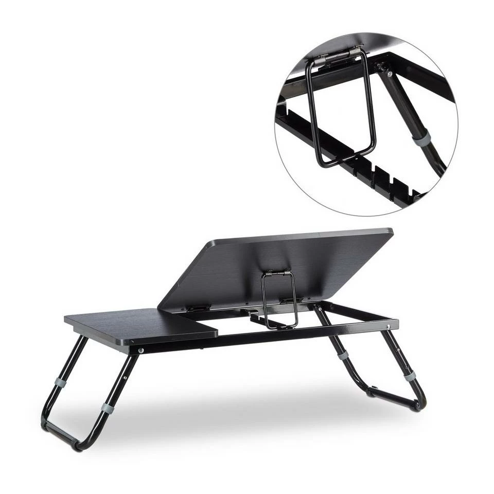 relaxdays Laptop Tablett »Laptoptisch fürs Bett schwarz«, Faserplatte 5 relaxdays Laptop Tablett »Laptoptisch fürs Bett schwarz«, Faserplatte – Bild 5