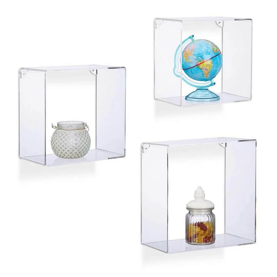 relaxdays Wandregal »Wandregal Acryl 3er Set«, rechteckig 8 relaxdays Wandregal »Wandregal Acryl 3er Set«, rechteckig – Bild 8