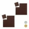 relaxdays Bodenschutzmatte »18 x Bodenschutzmatte Holzoptik braun«