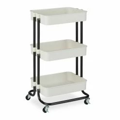 relaxdays Servierwagen »Rollwagen mit 3 Etagen«, Schwarz Weiß Schwarz, Weiß -Deutschland Möbel Verkäufe 2024 4840f78c 7941 522a 8014 2504832743b4