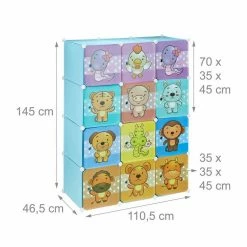 relaxdays Steckregal »Steckregal Kinderzimmer mit Motiv«, Blau Hellblau Blau T&uuml;rkis, Gr&uuml;n Orange Blau, Pink Rosa Orange -Deutschland Möbel Verkäufe 2024 48bb2c7e 09b9 5a6c 8060 4a0e48b8f8ab