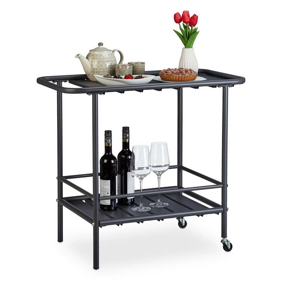 relaxdays Servierwagen »Servierwagen Anthrazit« 1 relaxdays Servierwagen »Servierwagen Anthrazit«