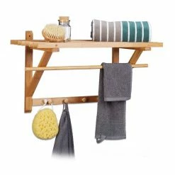 relaxdays Wandgarderobe »Wandgarderobe Bambus«