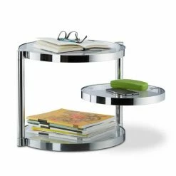 relaxdays Couchtisch »Couchtisch aus Glas mit Ablagen«