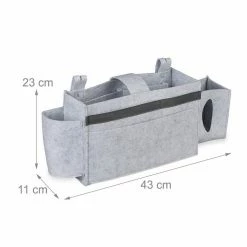 relaxdays Betttasche »Betttasche für Hochbett aus Filz«, hellgrau Weiß, Anthrazit -Deutschland Möbel Verkäufe 2024 499f959f f3fb 5137 9790 a0a1a8bee7c7