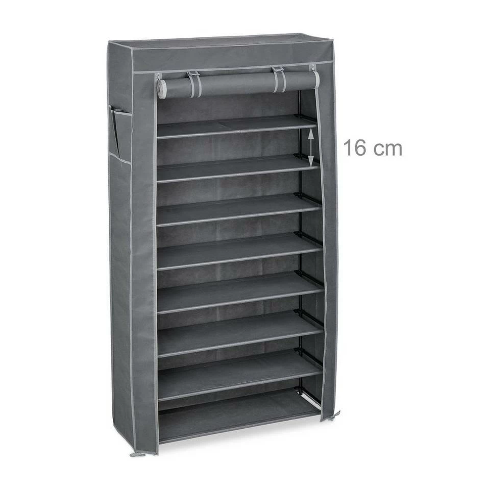 relaxdays Schuhschrank »Schuhschrank Stoff 9 Fächer« Anthrazit 5 relaxdays Schuhschrank »Schuhschrank Stoff 9 Fächer« Anthrazit – Bild 5