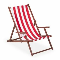 relaxdays Gartenstuhl »Holz Liegestuhl gestreift«, Weiß-Rot Wei&szlig; Hellblau Braun, Wei&szlig; Gelb Braun, Wei&szlig; Rot Braun -Deutschland Möbel Verkäufe 2024 4bc15d79 21f6 54c6 8506 0ecafe5a6e06